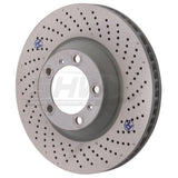 SHW Performance SHW Performance 09-13 Porsche 911 Turbo w/Center Lock w/o Ceramic Brake Right Frt Drill-Dimp Rotor PFR31005