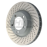 SHW Performance SHW Performance 17-19 Porsche 911 Carrera 3.0L w/o Ceramics Left Front Cross-Drilled Monobloc Brake Rotor PFL39981
