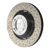 SHW Performance SHW Performance 2021 Porsche 911 Turbo 3.7L Left Rear Cross-Drilled Lightweight Brake Rotor PRL49217