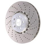 SHW Performance SHW Performance 20-21 BMW X3 M 3.0L Right Front Cross-Drilled Lightweight Brake Rotor BFR43502