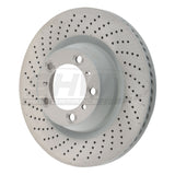 SHW Performance SHW Performance 09-13 Porsche 911 Turbo w/Center Lock w/o Ceramics Left Rear Drill-Dimp Monobloc Rotor PRL39979