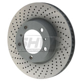 SHW Performance SHW Performance 13-16 Porsche Boxster 2.7L w/o Ceramic Brakes Left Front Drill-Dimp Monobloc Brake Rotor PFL39811