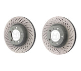 SHW Performance SHW Performance Front Drilled-Dimpled MB Brake Rotor Kit (330x28) - Porsche / 991 / 911 / 718 / Boxster / Cayman / 3.4L PFL39971-PFR39972