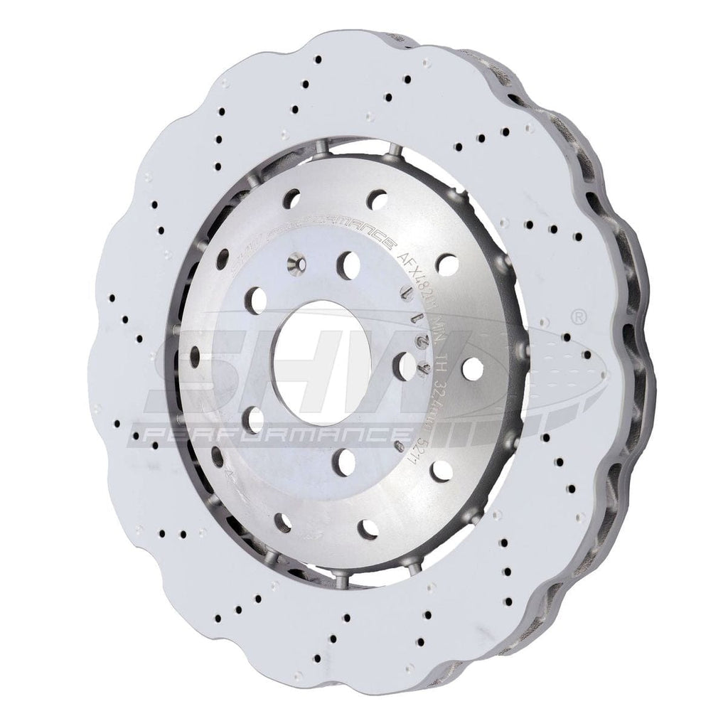SHW Performance 14-20 Audi R8 5.2L Excl Ceramic Brake Front Drilled ...