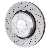 SHW Performance SHW Performance 08-13 BMW M3 4.0L Left Front Cross-Drilled Lightweight Brake Rotor BFL42851