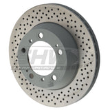 SHW Performance SHW Performance 00-04 Porsche Boxster Roadster S 3.2L Rear Cross-Drilled Monobloc Brake Rotor PRX39863
