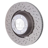 SHW Performance SHW Performance 14-19 Porsche 911 Turbo 3.8L w/o Ceramics Left Rear Drilled-Dimpled LW Brake Rotor PRL49917
