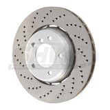 SHW Performance SHW Performance 01-05 BMW 330i 3.0L Left Front Cross-Drilled Lightweight Brake Rotor BFL48711