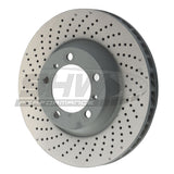 SHW Performance SHW Performance 2021 Porsche Carrera 3.0L Left Front Cross-Drilled Monobloc Brake Rotor PFL39983