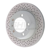 SHW Performance SHW Performance 17-18 Porsche 718 Boxster 2.0L w/o Ceramic Brakes Rear Drilled Monobloc Brake Rotor PRX39873