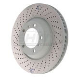 SHW Performance SHW Performance 04-08 Porsche 911 GT3 w/o Ceramics Left Front Cross-Drilled Monobloc Brake Rotor PFL32909