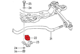 Verkline 28mm Front Anti Roll Bar Polyurethane Bushings (Track Hardness) - Audi D11 V8 by Verkline pow-023-85