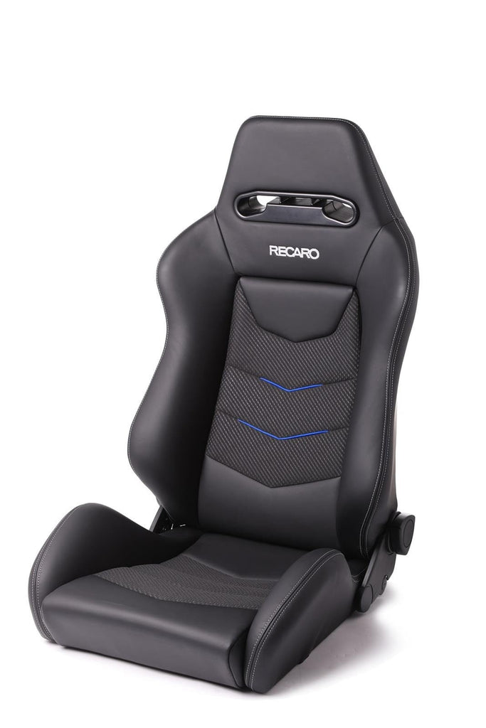 Recaro Speed V Display Seat (Dynamic/Reclinable) - Black Leather/Blue ...