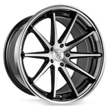 Rohana Rohana RFC10 19" 5x114 Machine Black/Chrome Lip