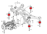 Verkline Rear Aluminium Subframe Bushings - Audi / 8P / Mk2 / Mk5 / Mk6 / A3 / S3 / RS3 / TT / TT-S / TT-RS / Golf by Verkline sbk-016