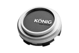 Konig Flow Formed Center Cap (Silver w/ Black Face) by Konig Wheels CAPFFPIT
