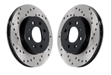 Rear Stoptech Cross Drilled Rotors - Set of 2 Rotors (226x10mm) Mk3 Golf | Jetta VR6 by Stoptech 128.33035L-R