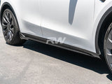 RW Carbon Tesla Model Y DTM CF Side Skirt Extensions by RW Carbon tesla033