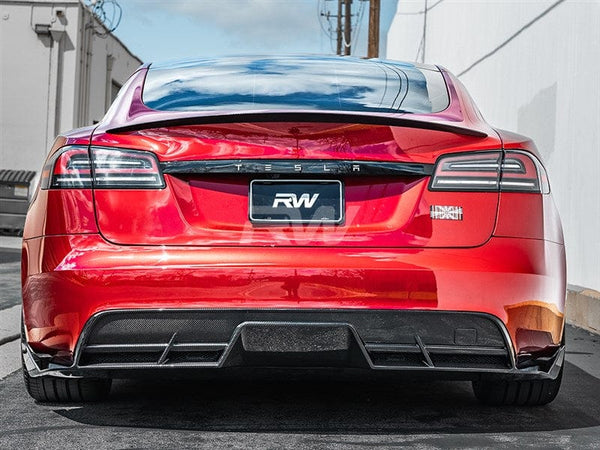 RW Carbon Tesla Model S / Plaid Carbon Fiber Rear Diffuser | tesla034 ...