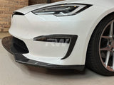 RW Carbon Tesla Model S Facelift CF Front Upper Splitters by RW Carbon