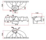 VW MKIV GTI T25 turbo manifold external wastegate by SPA Performance TMA02