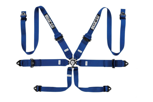 SPARCO Sparco Competition 6 Point Harness - Red 3in to 2in Hans Aluminum - (NLA) S/H04820HNR