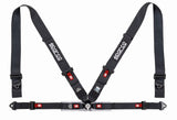 SPARCO Black Sparco 3in to 2in Competition 4 Point Harness 04716M1NR