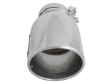 AFE aFe MACH Force-XP 304 SS Right Side Single Wall Polished Exhaust Tip 4in Inlet x 6in Outlet x 12in L 49T40601-P12