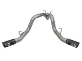 aFe LARGE BORE-HD 4in 409-SS DPF-Back Exhaust w/Dual Black Tips 2017 GM Duramax V8-6.6L (td) L5P | 49-44086-B