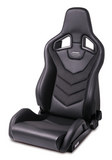 Recaro Black Leather/Carbon Weave Recaro Sportster GT w/Sub-Hole Passenger Seat 410.2SH.3167