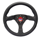 SPARCO Black Leather / Black Stitching Sparco R383 Champion Steering Wheel 015R383PLUNNR