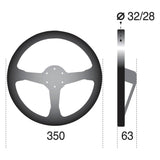 SPARCO Sparco 345 Steering Wheel Suede Black 015R345MSN