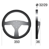 SPARCO Sparco 375 Steering Wheel Suede Black 015R375PSN