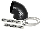 aFe Magnum FORCE CAI Univ. Silicone (3.5in to 3in ID / 75 Deg.) Elbow Reducing Coupler - Black | 59-00088