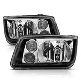 ANZO Crystal Headlights Black w/o Bulbs - VW / Mk4 / Jetta / 1999-2005 | 121169