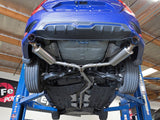 AFE aFe POWER Takeda 16-17 Honda Civic I4-1.5L (t) 2.5-2.25in 304 SS CB Dual-Exit Exhaust Blue Tips 49-36615-L