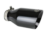 AFE aFe MACH Force-Xp 409 SS Clamp-On Exhaust Tip 2.5in. Inlet / 4.5in. Outlet / 9in. L - Black 49T25454-B091