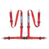 SPARCO Red Sparco 2 Inch 4 Point Snap-In Harness 04604BM1RS