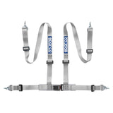 SPARCO Silver Sparco 2 Inch 4 Point Snap-In Harness 04604BM1SGR