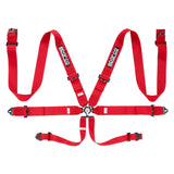 SPARCO Red Sparco 3in 6 Point Cam-Lock Harness 04818RACRS