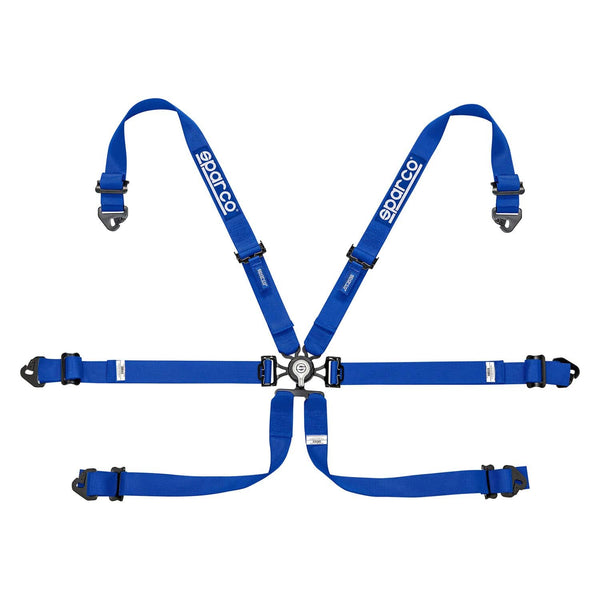 SPARCO Blue Sparco Hans 3in Pull Down Cam-Lock Harness 04818RALPDAZ