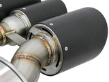 AFE aFe POWER Takeda 2-1/2in to 2-1/4in 304SS Catback Dual-Exit Exhaust 17+ Honda Civic Type R w/CF Tips 49-36616-C