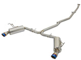 AFE aFe POWER Takeda 16-17 Honda Civic I4-1.5L (t) 2.5-2.25in 304 SS CB Dual-Exit Exhaust Blue Tips 49-36615-L