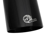 aFe MACH Force-Xp Univ 304 SS Double-Wall Clamp-On Exhaust Tip - Black - 3in Inlet - 4.5in Outlet | 49T30454-B092