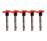 Eldor Ignition Coil Pack Latest Revision (Red Top)  - VW/Audi / 2.5L / Rabbit / Golf / Jetta / Beetle / TT-RS | 06E905115G-KT5