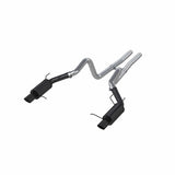 MBRP 11-14 Ford Mustang GT 5.0L 3in Cat Back Dual Split Rear Street Version 4in Tips - Black | S7258BLK