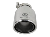 AFE aFe Takeda 304 Stainless Steel Clamp-On Exhaust Tip 2.5in. Inlet / 4in. Outlet / 8in. L - Polished 49T25404-P08