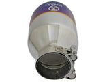 aFe Takeda 304 Stainless Steel Clamp-On Exhaust Tip 2.5in. Inlet / 4.5in. Outlet - Blue Flame | 49T25454-L07