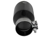 AFE aFe MACH Force-Xp Univ 304 SS Double-Wall Clamp-On Exhaust Tip - Black - 3in Inlet - 4.5in Outlet 49T30454-B092
