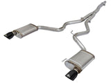 AFE aFe MACHForce XP Exhausts Cat-Back SS-304 EXH w/ Black Tips 15-16 Ford Mustang EcoBoost 2.3L (t) 49-33084-B